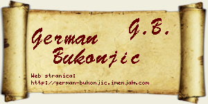 German Bukonjić vizit kartica